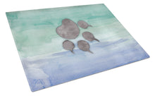 Load image into Gallery viewer, Cat Paw Watercolor Glass Cutting Boards – Durable, Decorative Kitchen Art Large BB7356LCB