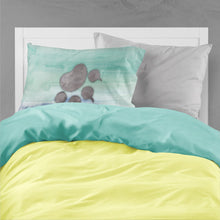 Load image into Gallery viewer, Cat Paw Watercolor Fabric Standard Pillowcase – Artistic Decorative Front, White Back BB7356PILLOWCASE