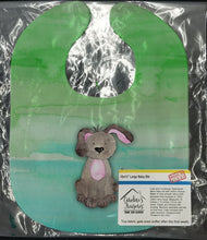 Load image into Gallery viewer, Dog Teal and Green Watercolor Baby Bib BB7357BIB