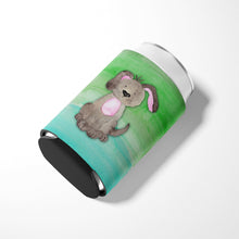 Load image into Gallery viewer, Dog Teal and Green Watercolor Can or Bottle Hugger BB7357CC
