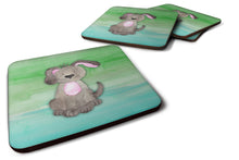 Load image into Gallery viewer, Dog Teal and Green Watercolor Foam Coaster  BB7357FC