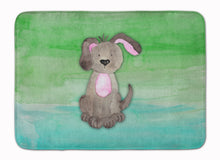 Load image into Gallery viewer, Dog Teal and Green Watercolor Machine Washable Memory Foam Mat BB7357RUG