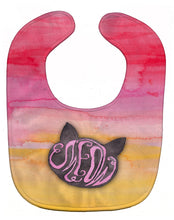 Load image into Gallery viewer, Cat Face Meow Watercolor Baby Bib BB7358BIB