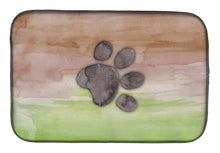 Load image into Gallery viewer, Dog Paw Watercolor Dish Drying Mat – Absorbent, Artistic Kitchen Essentials BB7359DDM