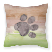 Load image into Gallery viewer, Dog Paw Watercolor Fabric Decorative Pillow BB7359PW1818