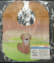Load image into Gallery viewer, Dog Green and Brown Watercolor Baby Bib BB7360BIB