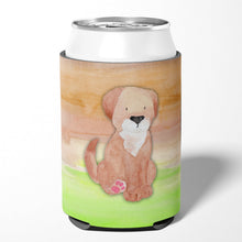 Load image into Gallery viewer, Dog Green and Brown Watercolor Can or Bottle Hugger BB7360CC