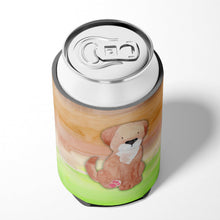 Load image into Gallery viewer, Dog Green and Brown Watercolor Can or Bottle Hugger BB7360CC