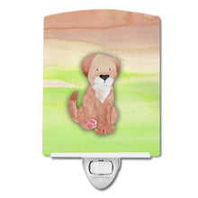 Load image into Gallery viewer, Dog Green and Brown Watercolor Ceramic Night Light BB7360CNL