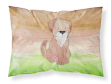 Load image into Gallery viewer, Dog Green and Brown Watercolor Fabric Standard Pillowcase – Artistic Decorative Front, White Back BB7360PILLOWCASE