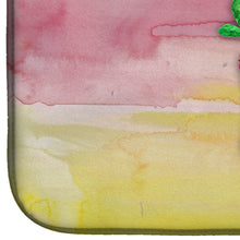 Load image into Gallery viewer, Flowering Cactus Watercolor Dish Drying Mat – Absorbent, Artistic Kitchen Essentials BB7361DDM