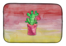 Load image into Gallery viewer, Flowering Cactus Watercolor Dish Drying Mat – Absorbent, Artistic Kitchen Essentials BB7361DDM