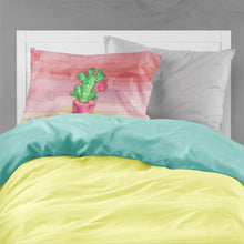 Load image into Gallery viewer, Flowering Cactus Watercolor Fabric Standard Pillowcase – Artistic Decorative Front, White Back BB7361PILLOWCASE