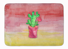 Load image into Gallery viewer, Flowering Cactus Watercolor Machine Washable Memory Foam Mat BB7361RUG