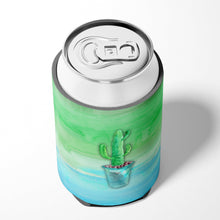 Load image into Gallery viewer, Cactus Teal and Green Watercolor Can or Bottle Hugger BB7362CC