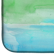 Load image into Gallery viewer, Cactus Teal and Green Watercolor Dish Drying Mat – Absorbent, Artistic Kitchen Essentials BB7362DDM