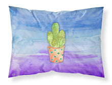 Load image into Gallery viewer, Cactus Blue and Purple Watercolor Fabric Standard Pillowcase – Artistic Decorative Front, White Back BB7363PILLOWCASE