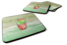 Load image into Gallery viewer, Cactus Green Watercolor Foam Coaster  BB7364FC