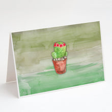 Load image into Gallery viewer, Cactus Green Watercolor Greeting Cards -  Blank Note Cards – 8-Pack of Artist-Designed Cards with Envelopes