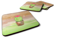 Load image into Gallery viewer, Cactus Green and Brown Watercolor Foam Coaster  BB7365FC