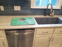 Load image into Gallery viewer, Stick Horse Watercolor Dish Drying Mat – Absorbent, Artistic Kitchen Essentials BB7366DDM