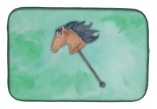 Load image into Gallery viewer, Stick Horse Watercolor Dish Drying Mat – Absorbent, Artistic Kitchen Essentials BB7366DDM