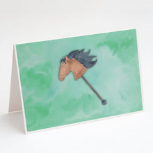 Load image into Gallery viewer, Stick Horse Watercolor Greeting Cards -  Blank Note Cards – 8-Pack of Artist-Designed Cards with Envelopes