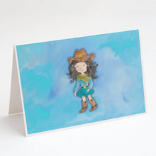 Load image into Gallery viewer, Cowgirl Watercolor Greeting Cards -  Blank Note Cards – 8-Pack of Artist-Designed Cards with Envelopes