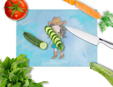 Load image into Gallery viewer, Cowgirl Watercolor Glass Cutting Boards – Durable, Decorative Kitchen Art Large BB7367LCB