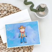 Load image into Gallery viewer, Cowboy Watercolor Greeting Cards -  Blank Note Cards – 8-Pack of Artist-Designed Cards with Envelopes