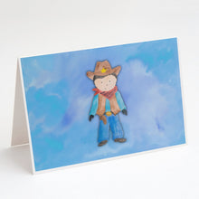Load image into Gallery viewer, Cowboy Watercolor Greeting Cards -  Blank Note Cards – 8-Pack of Artist-Designed Cards with Envelopes