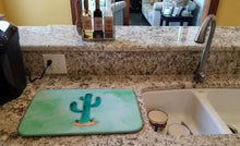 Load image into Gallery viewer, Western Cactus Watercolor Dish Drying Mat – Absorbent, Artistic Kitchen Essentials BB7369DDM