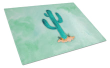 Load image into Gallery viewer, Western Cactus Watercolor Glass Cutting Boards – Durable, Decorative Kitchen Art Large BB7369LCB