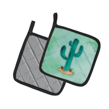 Load image into Gallery viewer, Western Cactus Watercolor Pot Holders - Set of 2 - Heat-Resistant Kitchen Essentials BB7369PTHD