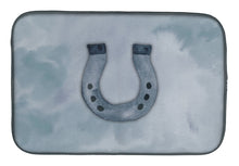 Load image into Gallery viewer, Horseshoe Watercolor Dish Drying Mat – Absorbent, Artistic Kitchen Essentials BB7370DDM