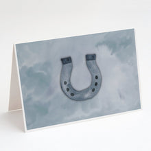 Load image into Gallery viewer, Horseshoe Watercolor Greeting Cards -  Blank Note Cards – 8-Pack of Artist-Designed Cards with Envelopes