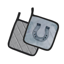 Load image into Gallery viewer, Horseshoe Watercolor Pot Holders - Set of 2 - Heat-Resistant Kitchen Essentials BB7370PTHD