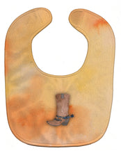 Load image into Gallery viewer, Cowboy Boot Watercolor Baby Bib BB7371BIB
