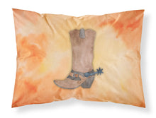 Load image into Gallery viewer, Cowboy Boot Watercolor Fabric Standard Pillowcase – Artistic Decorative Front, White Back BB7371PILLOWCASE