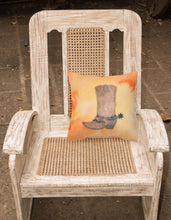 Load image into Gallery viewer, Cowboy Boot Watercolor Fabric Decorative Pillow BB7371PW1818