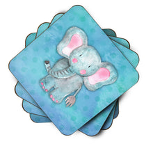 Load image into Gallery viewer, Blue Elepant Watercolor Foam Coaster  BB7372FC