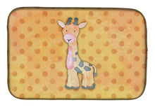 Load image into Gallery viewer, Polkadot Griaffe Watercolor Dish Drying Mat – Absorbent, Artistic Kitchen Essentials BB7373DDM