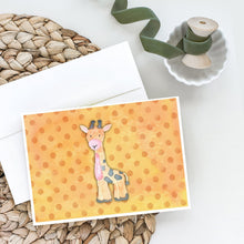 Load image into Gallery viewer, Polkadot Griaffe Watercolor Greeting Cards -  Blank Note Cards – 8-Pack of Artist-Designed Cards with Envelopes