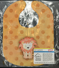 Load image into Gallery viewer, Polkadot Lion Watercolor Baby Bib BB7374BIB