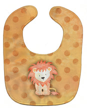 Load image into Gallery viewer, Polkadot Lion Watercolor Baby Bib BB7374BIB