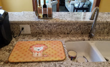 Load image into Gallery viewer, Polkadot Lion Watercolor Dish Drying Mat – Absorbent, Artistic Kitchen Essentials BB7374DDM