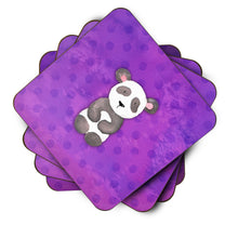 Load image into Gallery viewer, Polkadot Panda Bear Watercolor Foam Coaster  BB7375FC