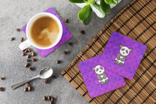 Load image into Gallery viewer, Polkadot Panda Bear Watercolor Foam Coaster  BB7375FC