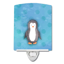 Load image into Gallery viewer, Polkadot Penguin Watercolor Ceramic Night Light BB7376CNL