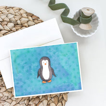 Load image into Gallery viewer, Polkadot Penguin Watercolor Greeting Cards -  Blank Note Cards – 8-Pack of Artist-Designed Cards with Envelopes
